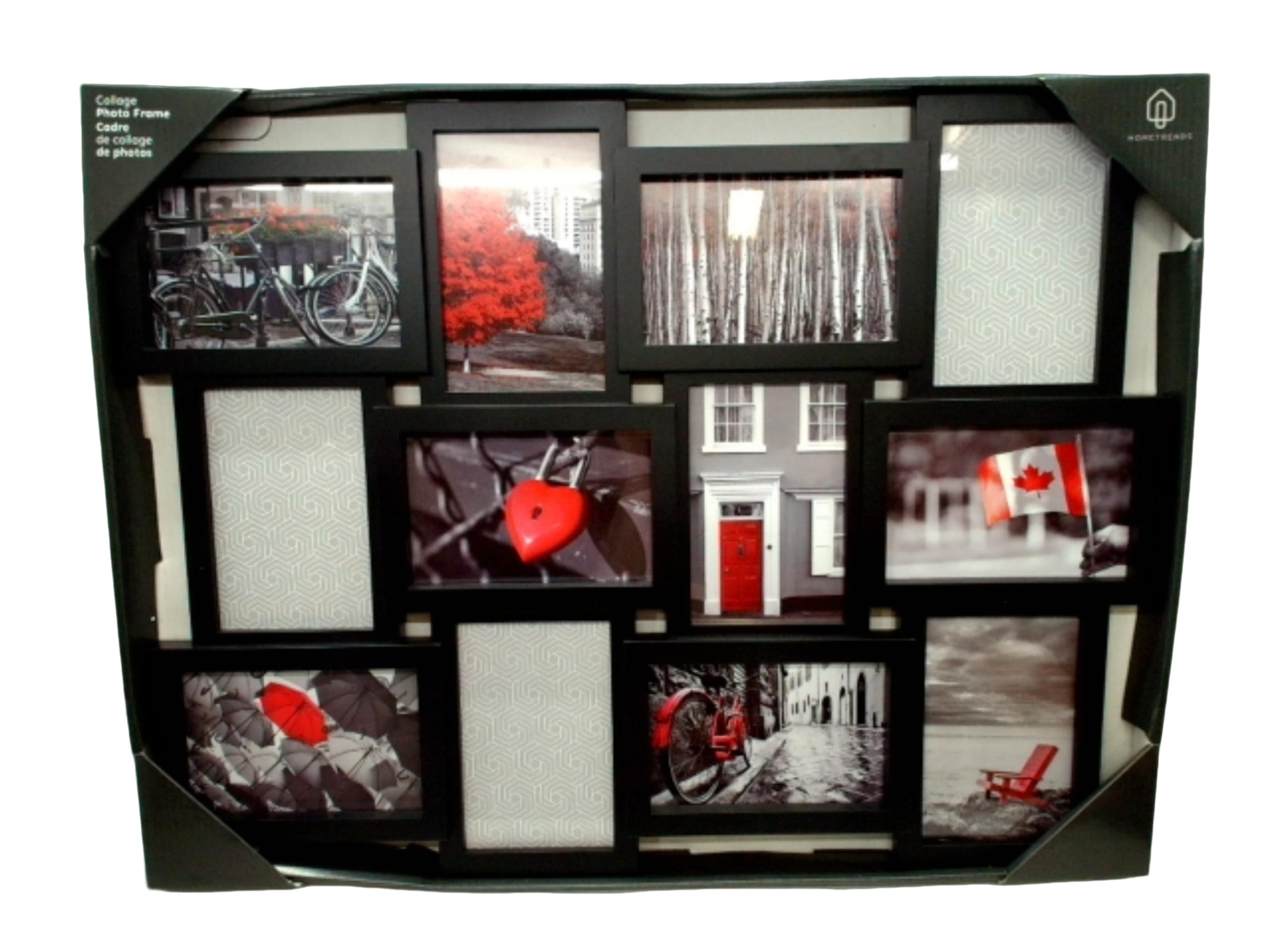 Collage Photo Frame Holds 12 - 4" x 6" Black Hometrends (ENDCAP)