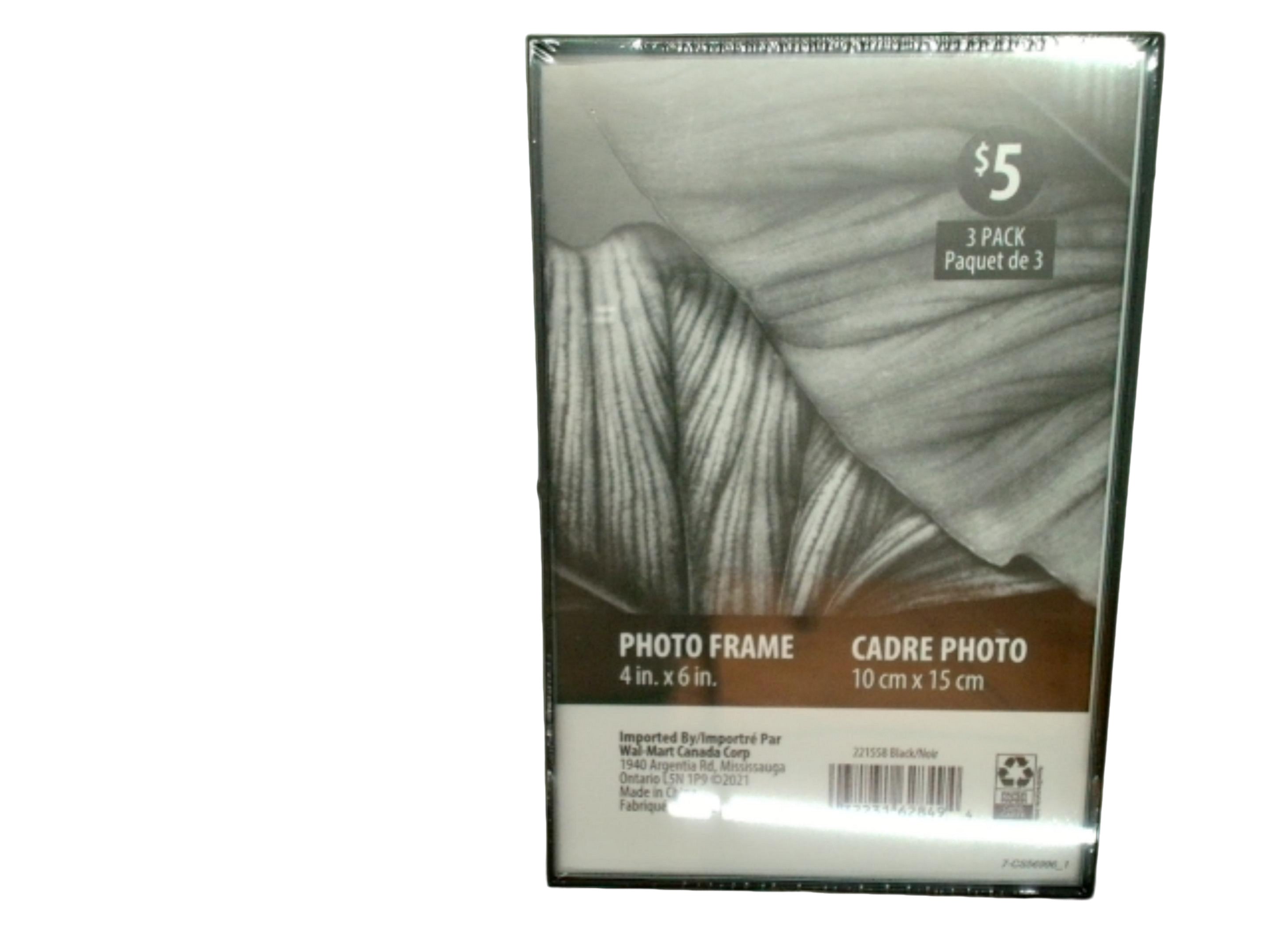 Photo Frame 4" x 6" 3pk. Black