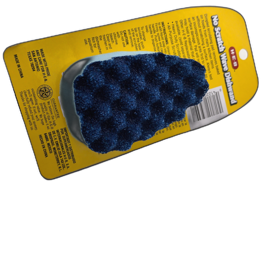 No Scratch Wave Dishwand Heb — side view