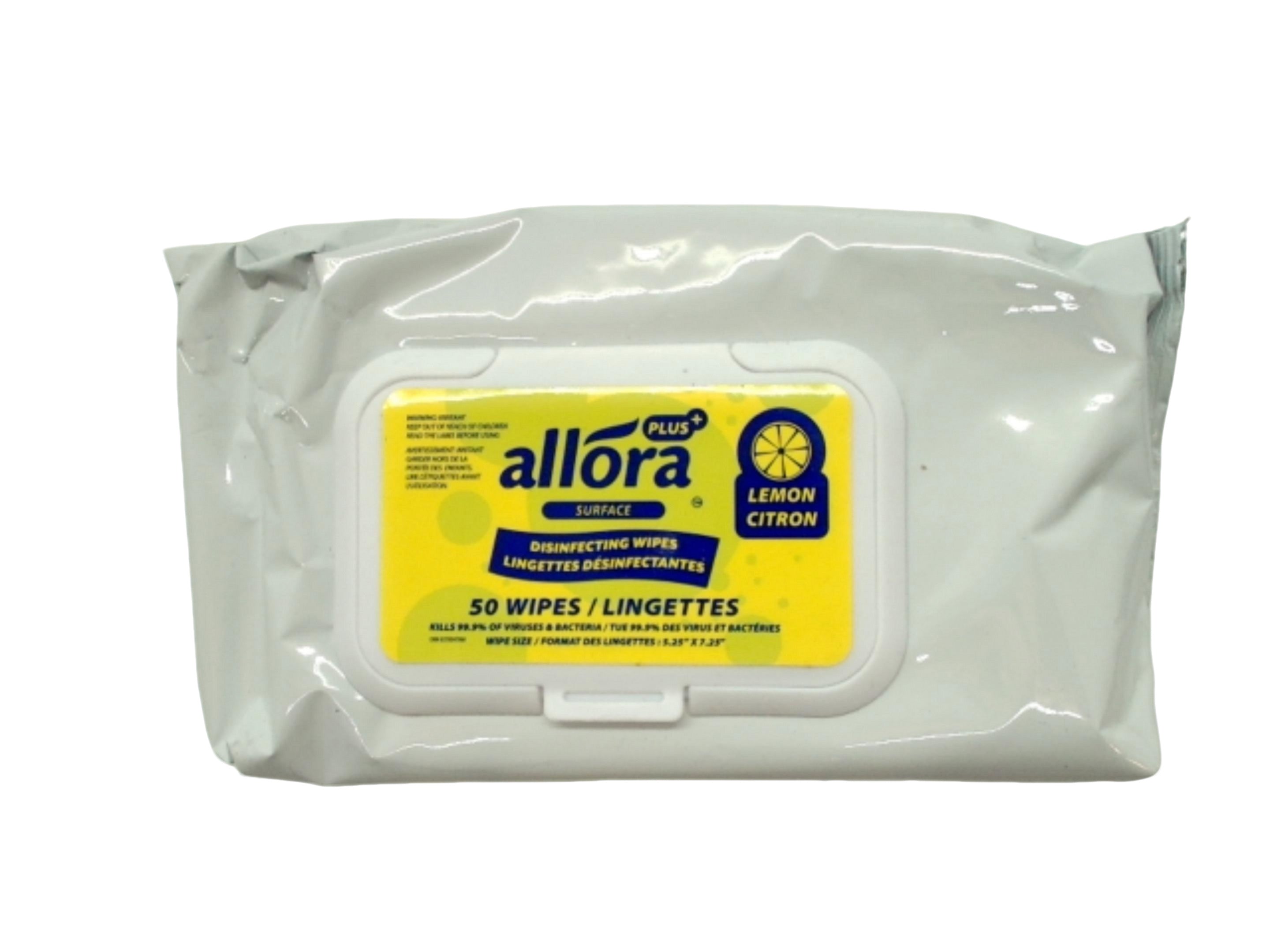 Disinfecting Wipes 50pk. Lemon Scent Allora Surface (PROMO)