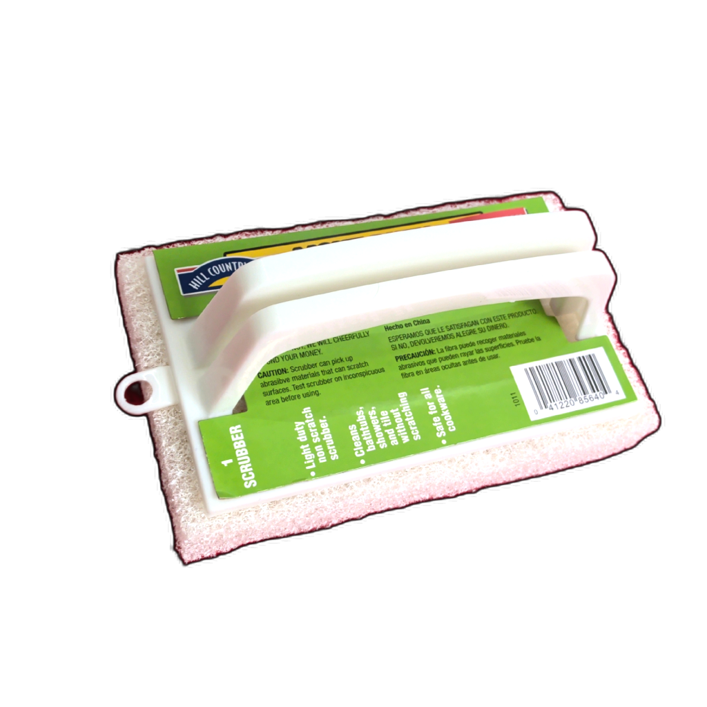 Light Duty Scrubber w/Handle No Scratch White Hill Country