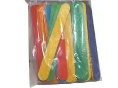60 pc. Jumbo Size Wood Craft Sticks, Colored Asst. - Brantford Surplus
