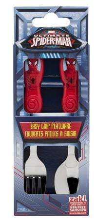Spiderman Easy Grip Flatware Set 2pc Kids Utensils
