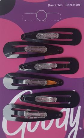 Goody Snap & Go Black Snap Clips 6 Pack — packaging