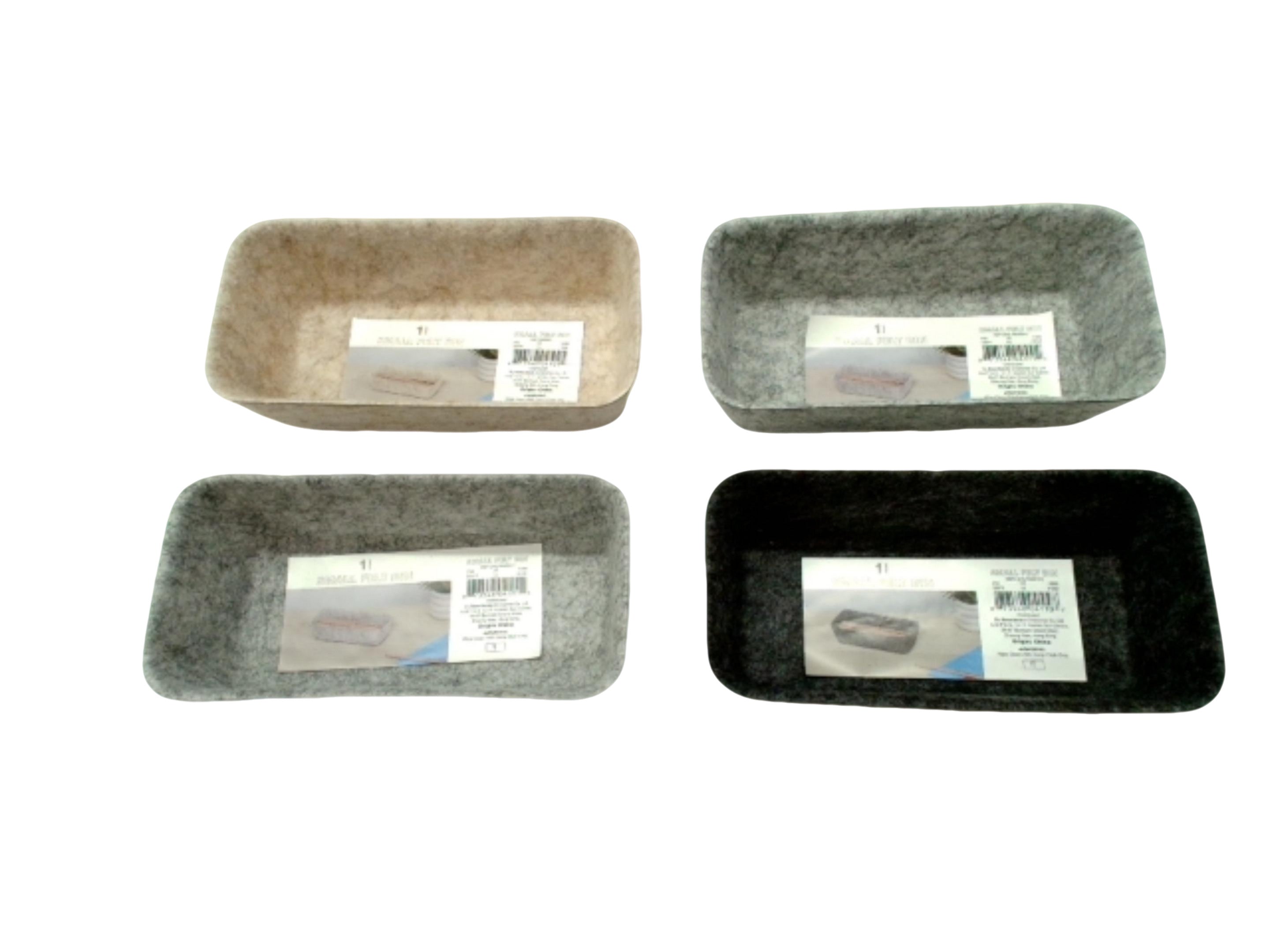 Small Felt Bin 7" x 3.75" x 2" Ass't Colours (or 10/$3.99)