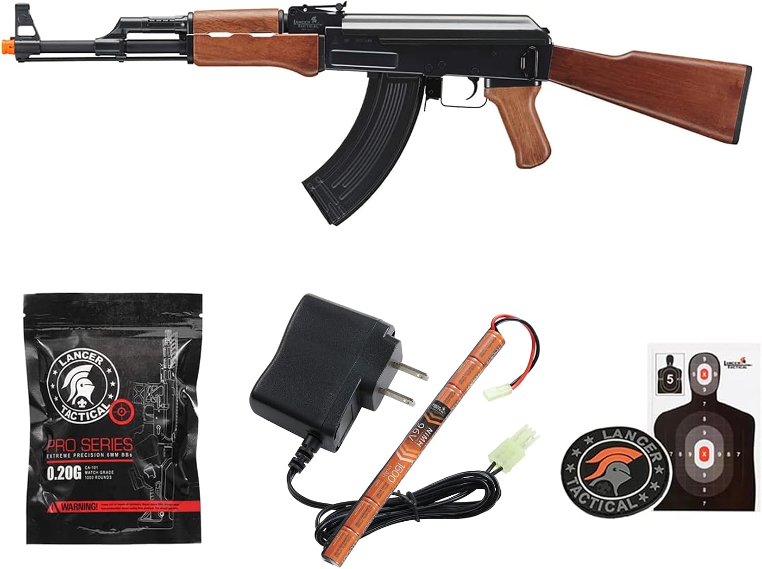 Lancer Tactical Gen2 AK-47 Airsoft Rifle w/ Battery and Charger