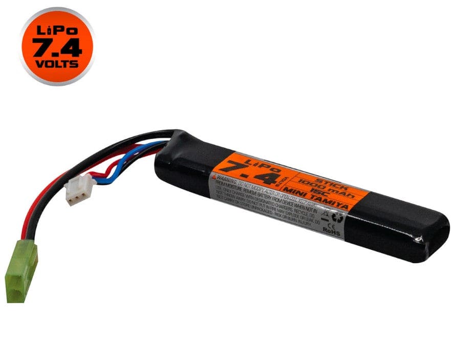 Battery - 7.4v LiPo Stick Style 1000mAh 30c (Mini TAMIYA Connector) - Brantford Surplus