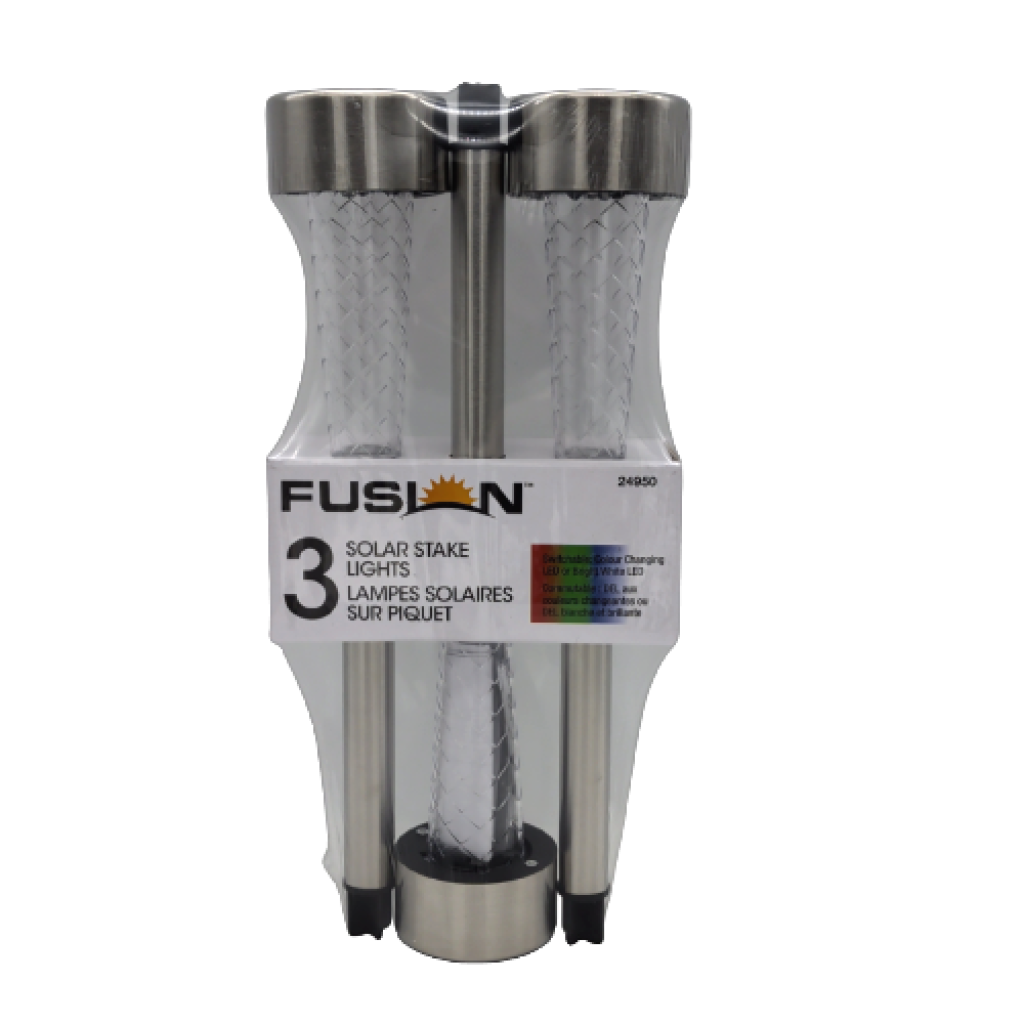 Fusion Solar Stake Lights LED 3 Pack