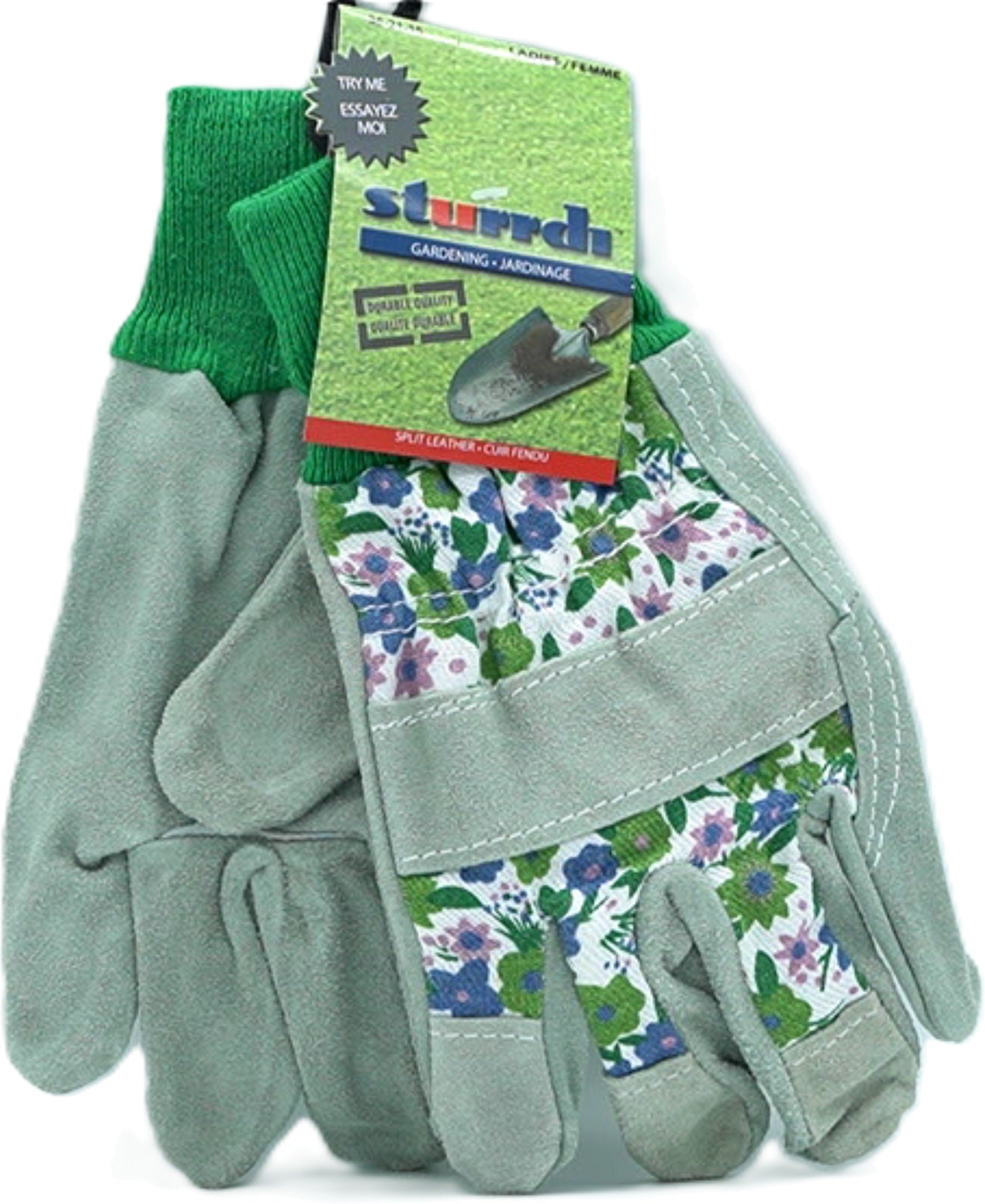 Sturrdi Women's Split Leather Floral Gardening Gloves