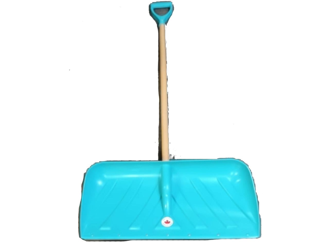 Snow Shovel 26" Pusher w/ Metal Edge & Wooden Handle - Brantford Surplus