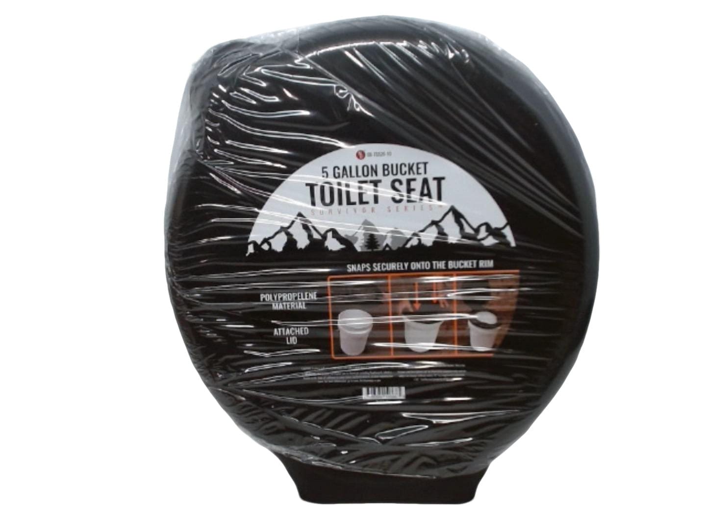 5 Gallon Bucket Toilet Seat Black Plastic - Brantford Surplus