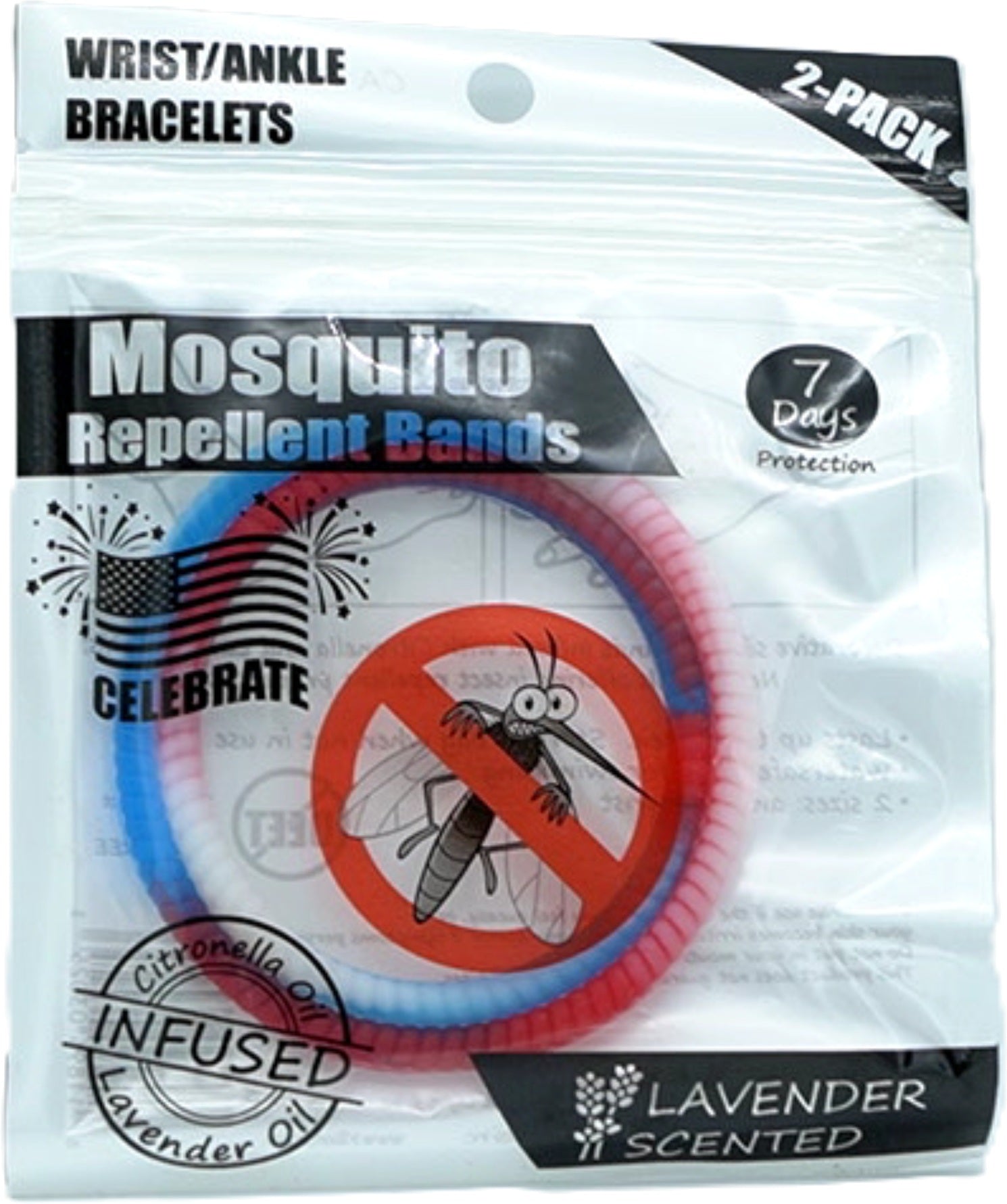 Lavender Mosquito Repellent Bands 2-Pack 7-Day Protection