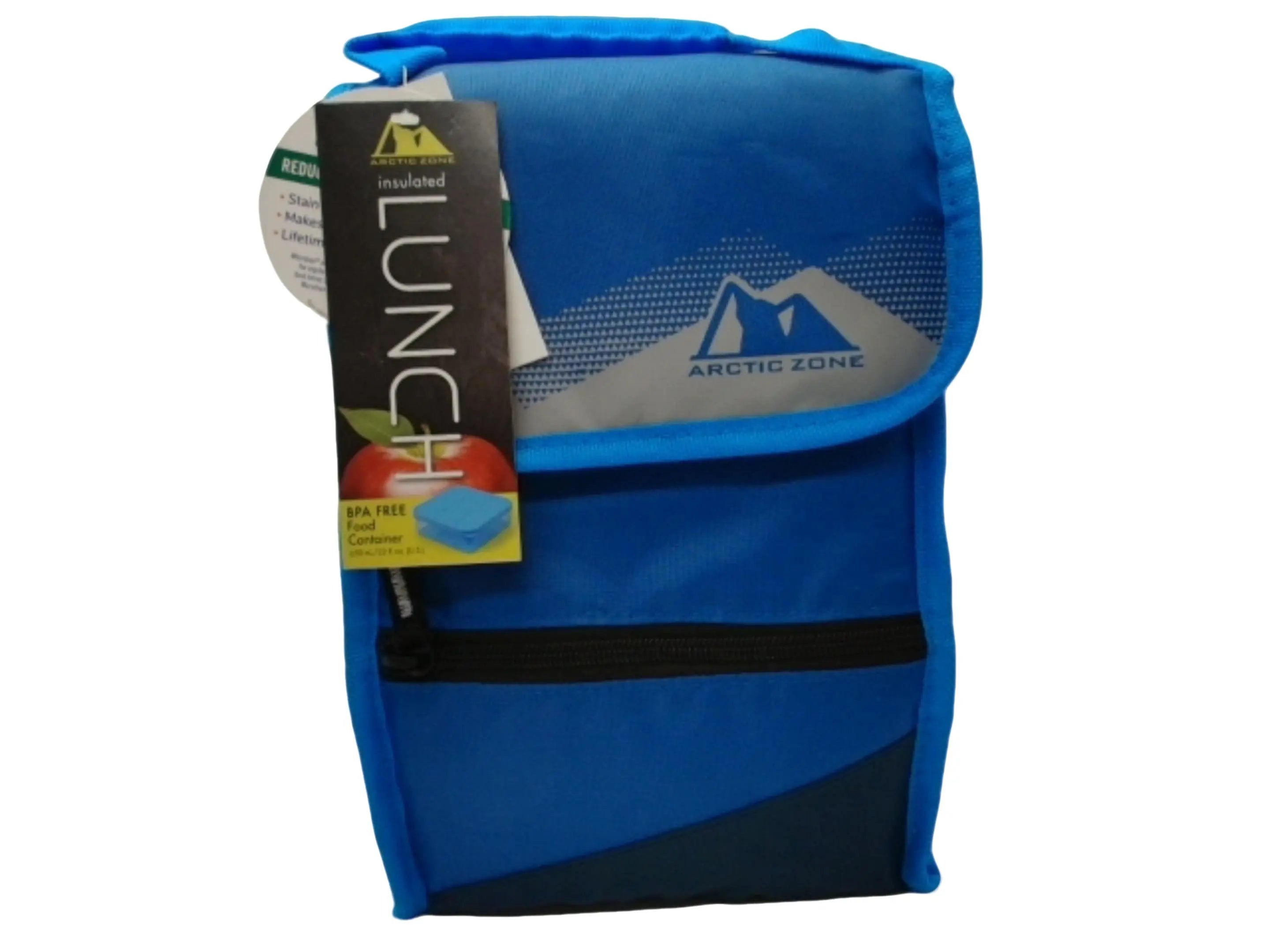 Insulated Lunch Bag Blue w/650mL Sandwich Container Arctic Zone KWDC