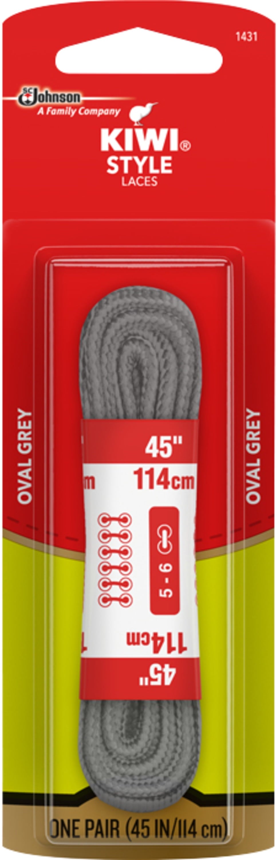 Kiwi Style Oval Grey Shoe Laces — alternate view