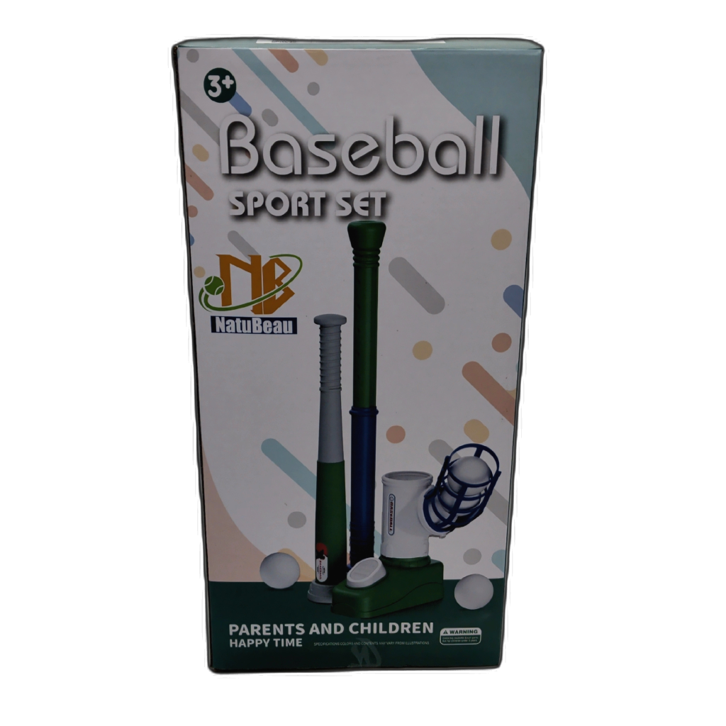 Kids baseball sport set with tee, bat, launcher and balls