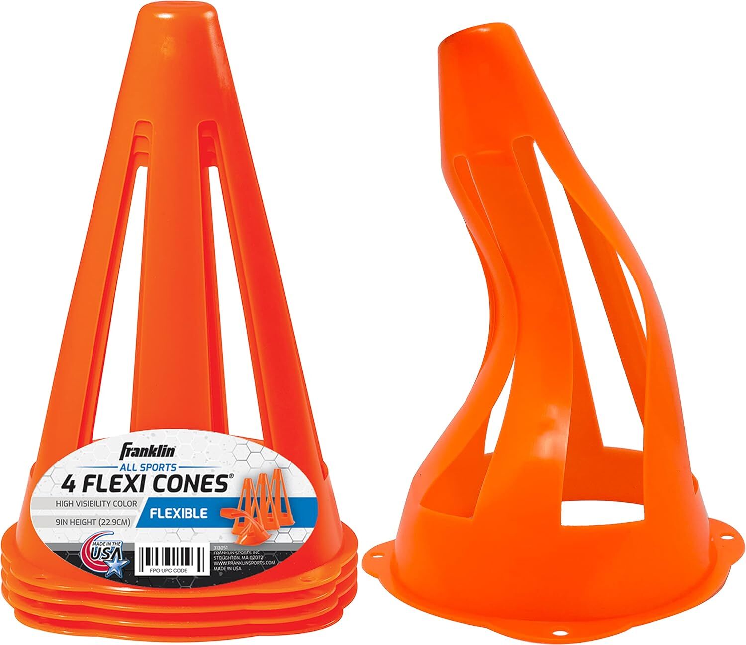 Franklin Flexi Cones All Sports 9in 4 Pack