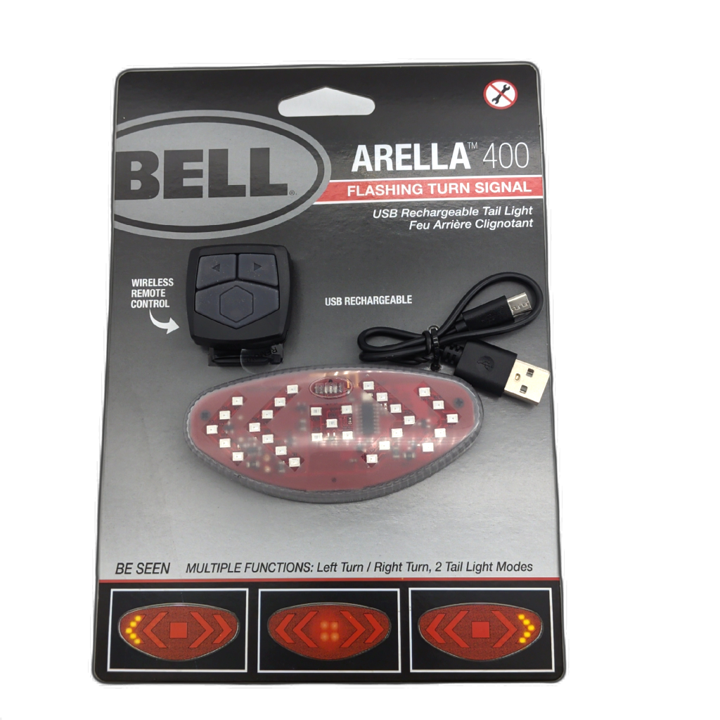 Flashing Turn Signal For Bicycle USB Rechargeable Arella 400