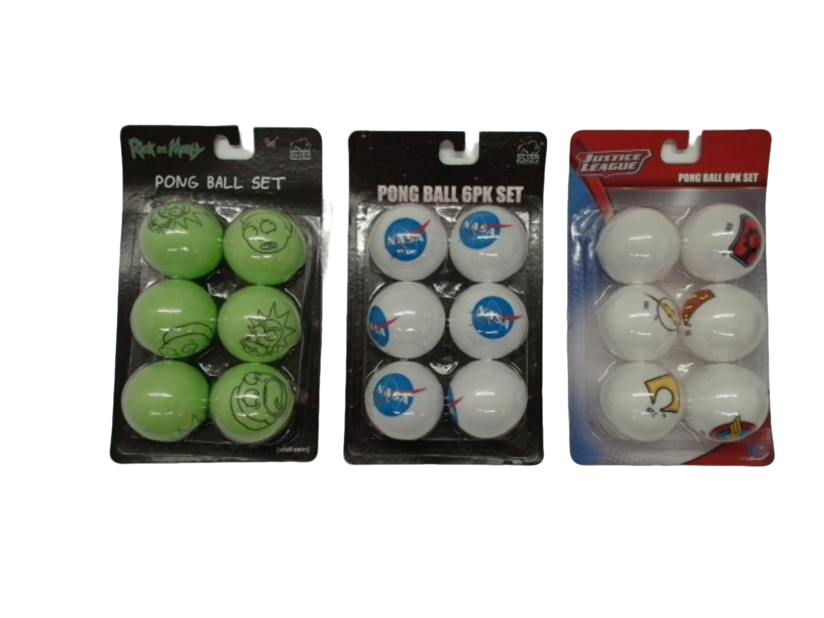 Ping Pong Balls 6pk. Licensed Assorted - Brantford Surplus