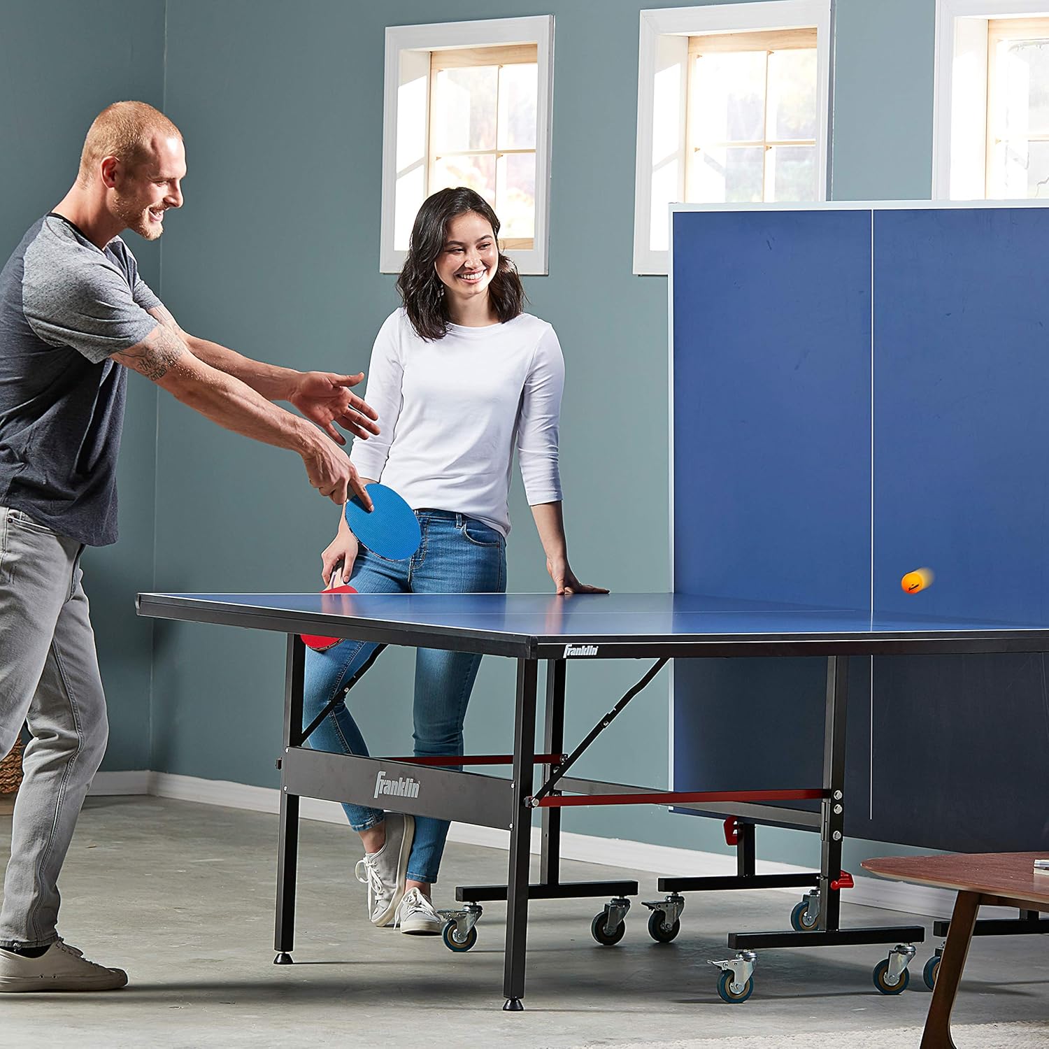 Franklin Sports Table Tennis Set — ball view