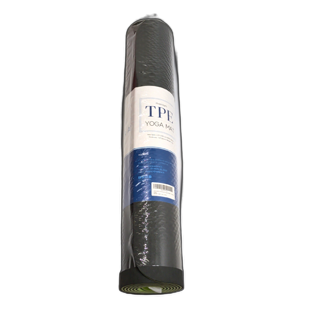 Solara Premium TPE Yoga Mat in Green, 72 by 26 inches