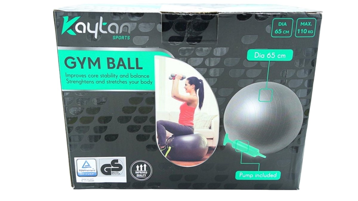 65cm Exercise Yoga Ball with Pump - Kaytan Sports - Brantford Surplus