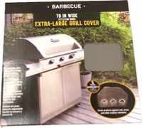 Extra Large Grill Cover 70" x 24" x 46" - Charcoal Grey Polyester