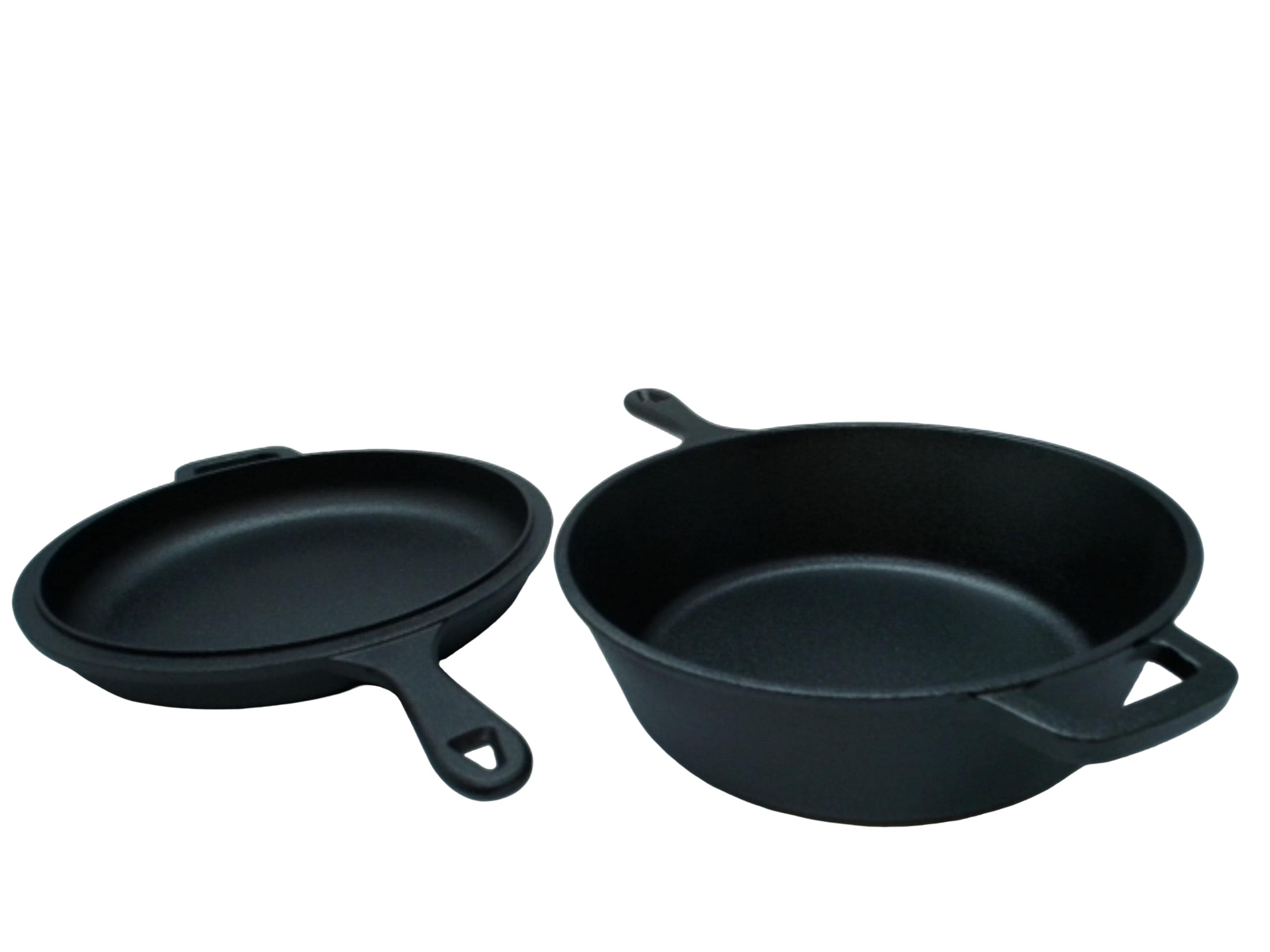 Cast Iron Cook Set 2pcs. Dutch Oven & Skillet (or $17.99ea.) - Brantford Surplus