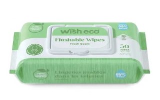 Wish Flushable Wipes Fresh Scent 50-Count