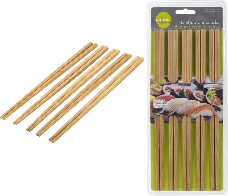 Luciano Gourmet Bamboo Chopsticks 10 Pairs