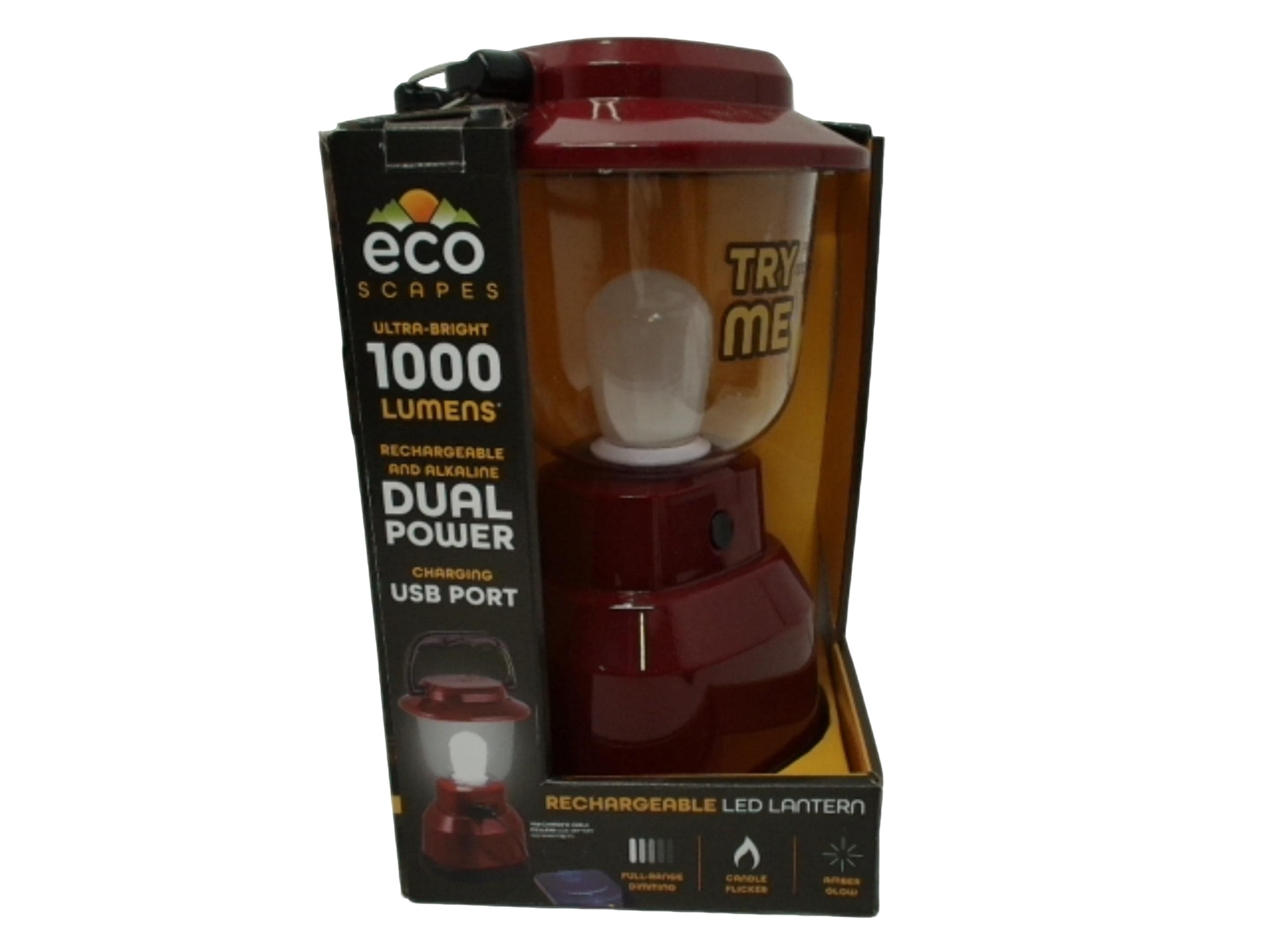 Rechargeable LED Lantern Dual Power 1000 Lumens Eco Scapes - Brantford Surplus