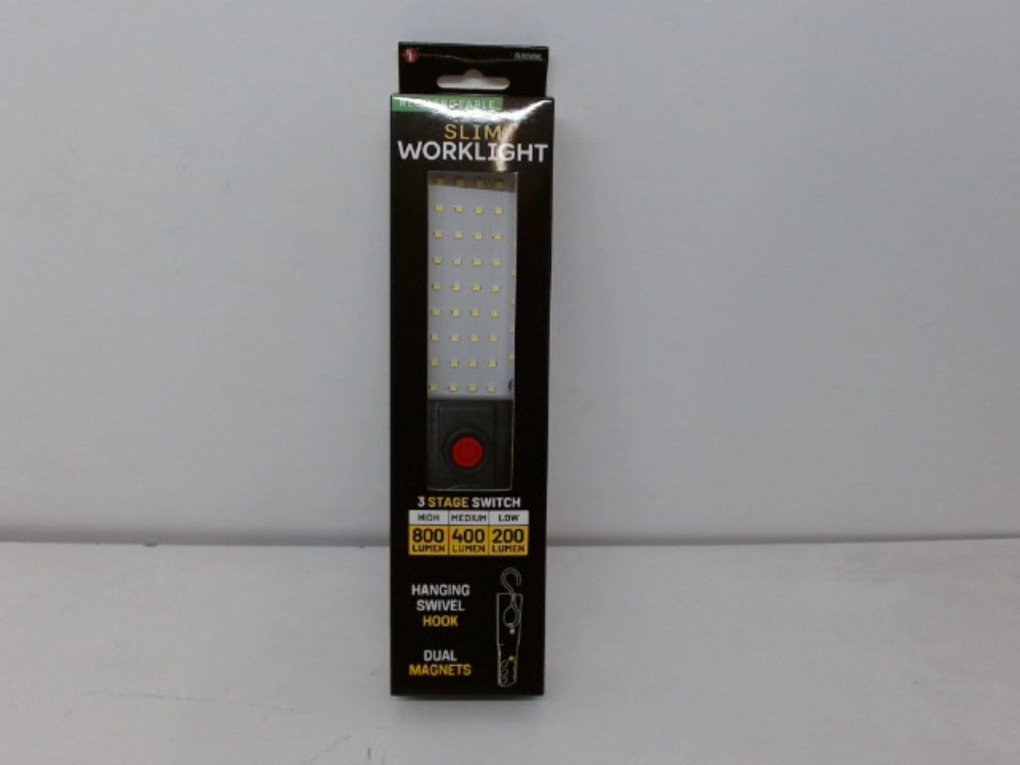 Slim Worklight 10" Rechargeable w/Hook & Magnets 3 Stage - Brantford Surplus