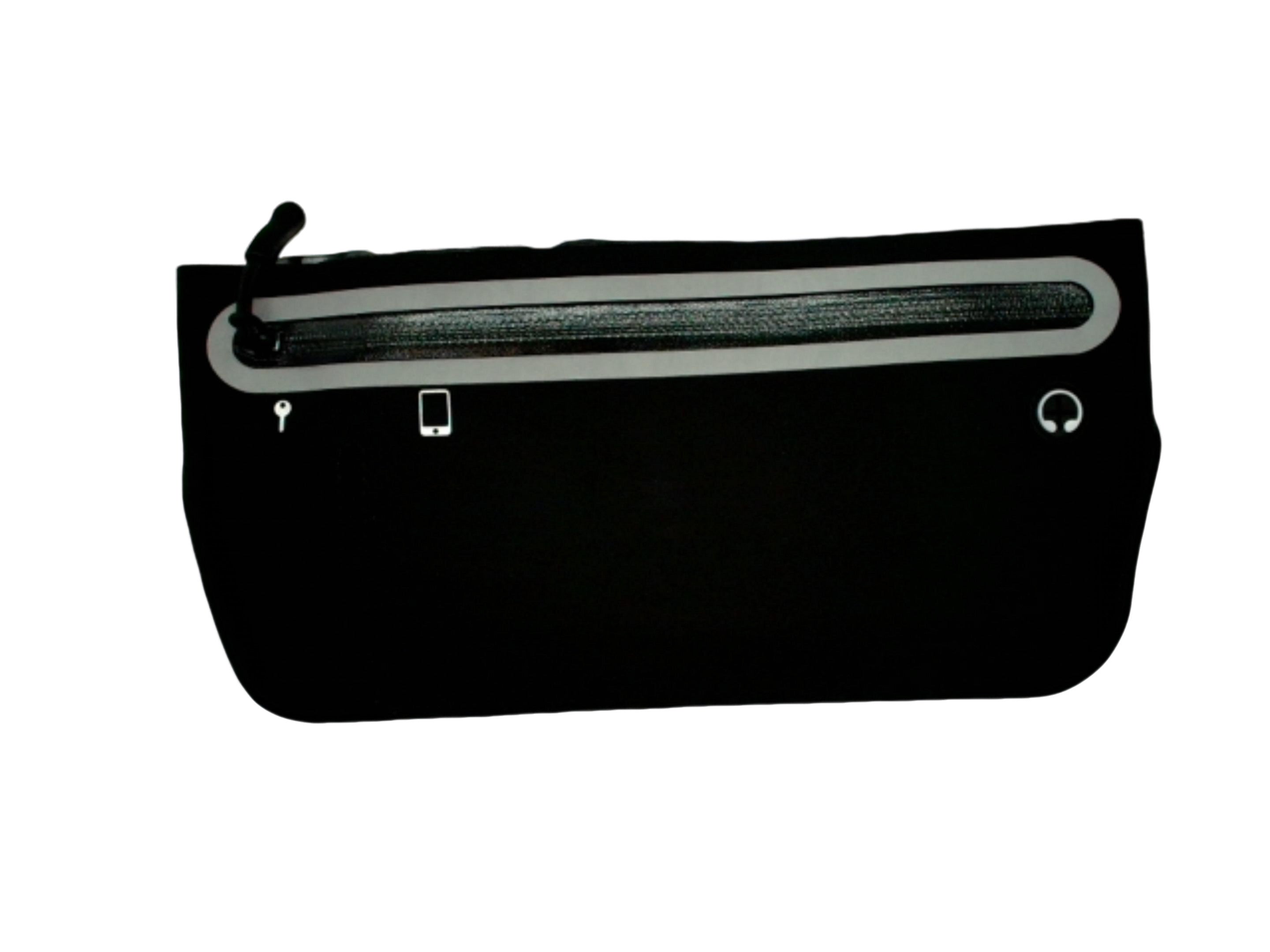 Lightweight Black Waist Bag for Travel and Running