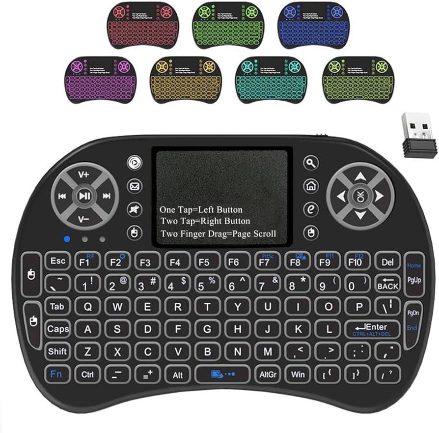 Keyboard & Trackpad Mini Handheld Wireless 2.4 GHz