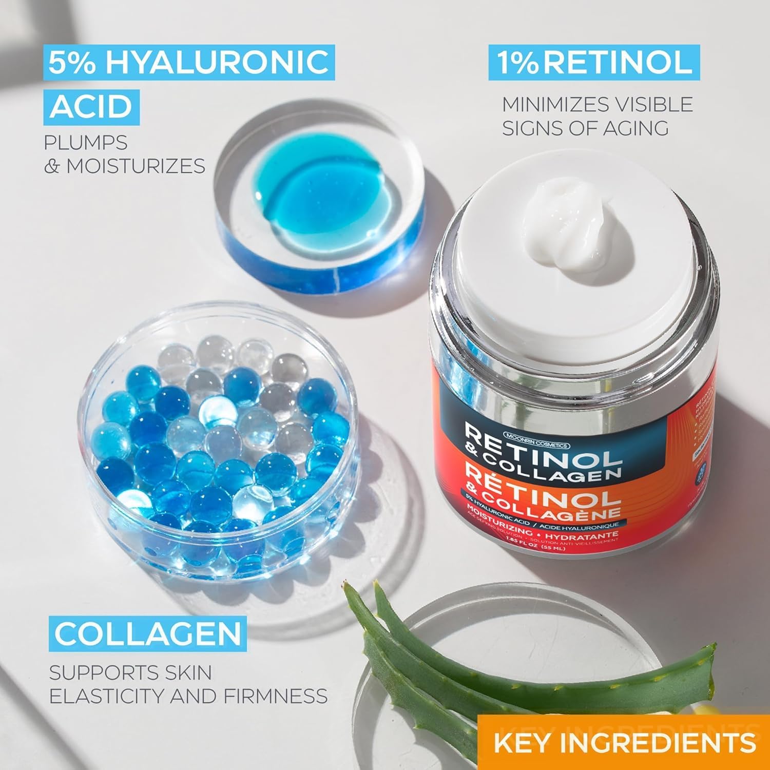 Moonrin Retinol Collagen Face Cream with Hyaluronic Acid