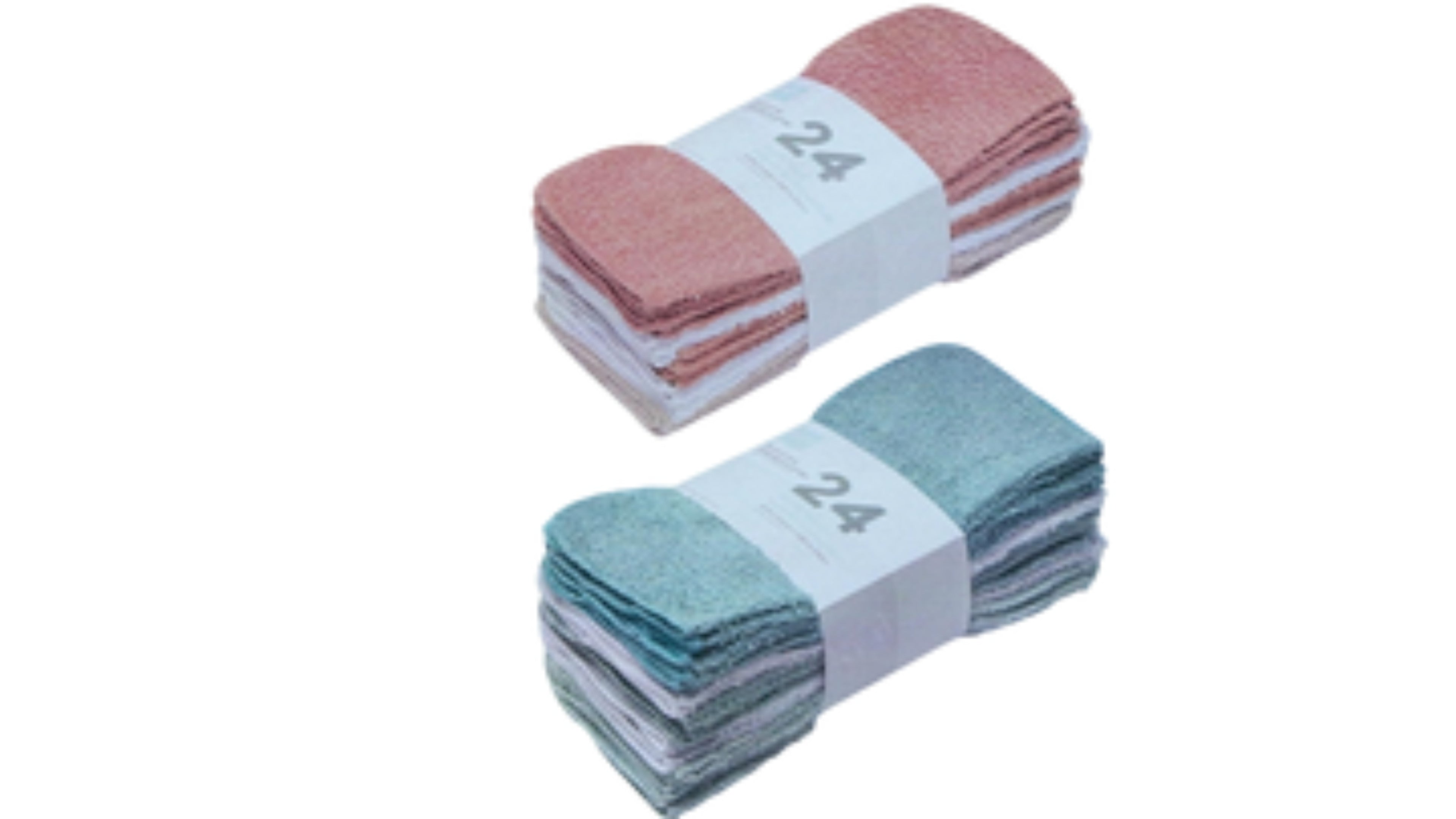 Textured Terry Face Cloths 24-Pack – Soft Absorbent Washcloths