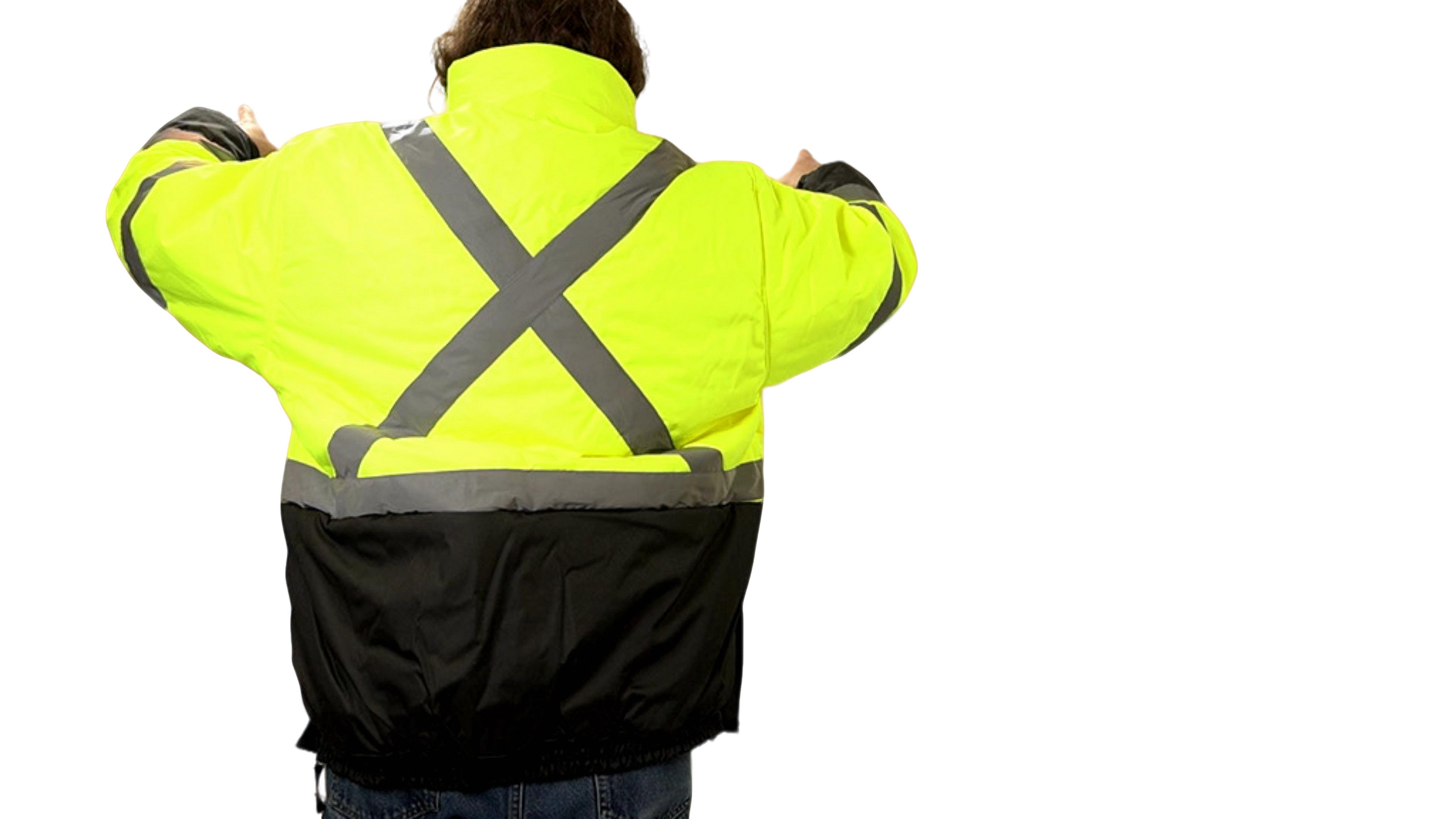 Domtex Reversible High Vis Jacket 3XL Black Yellow