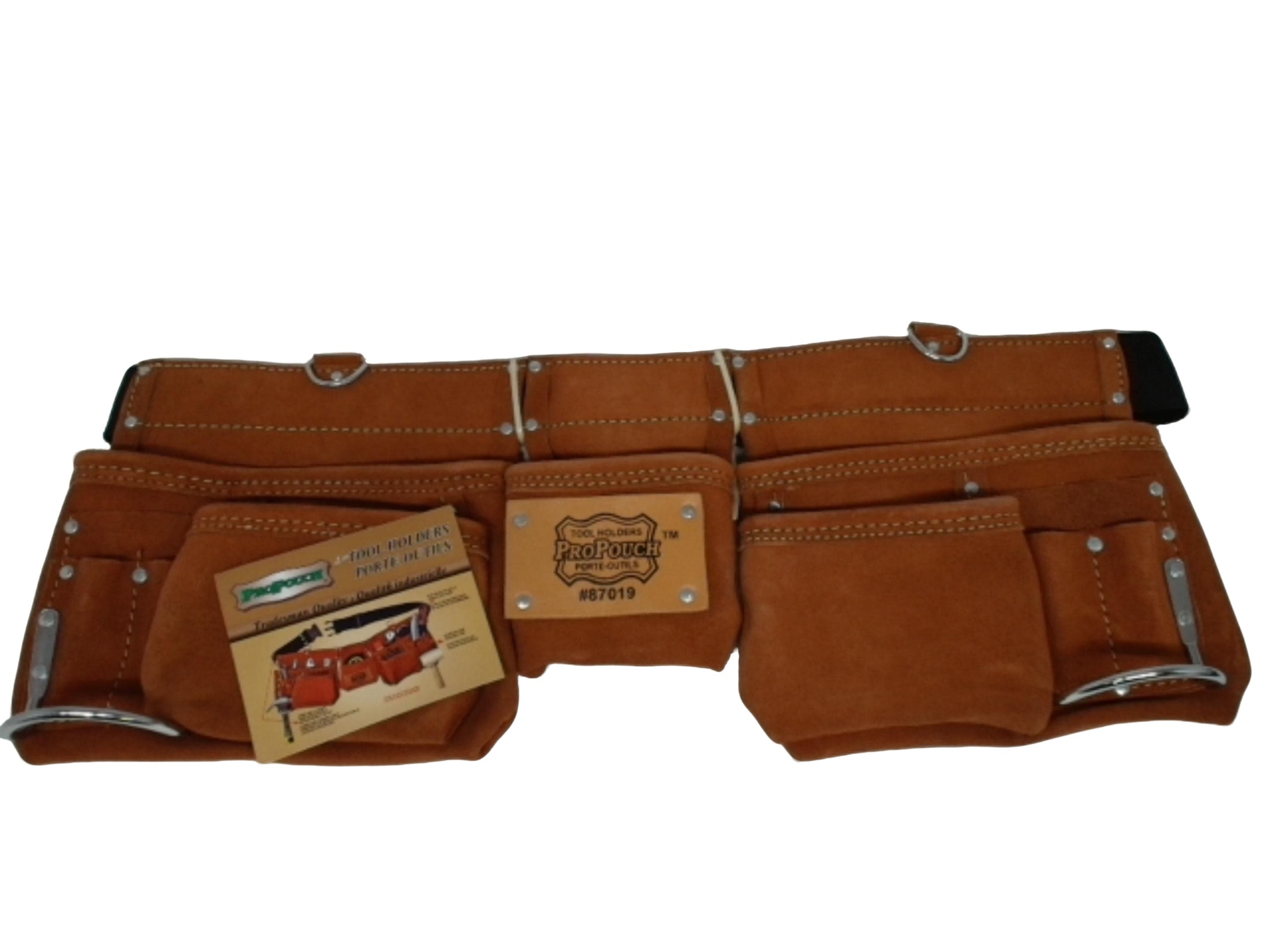 Tool Pouch 7 Pocket Brown Leather Pro Pouch - Brantford Surplus