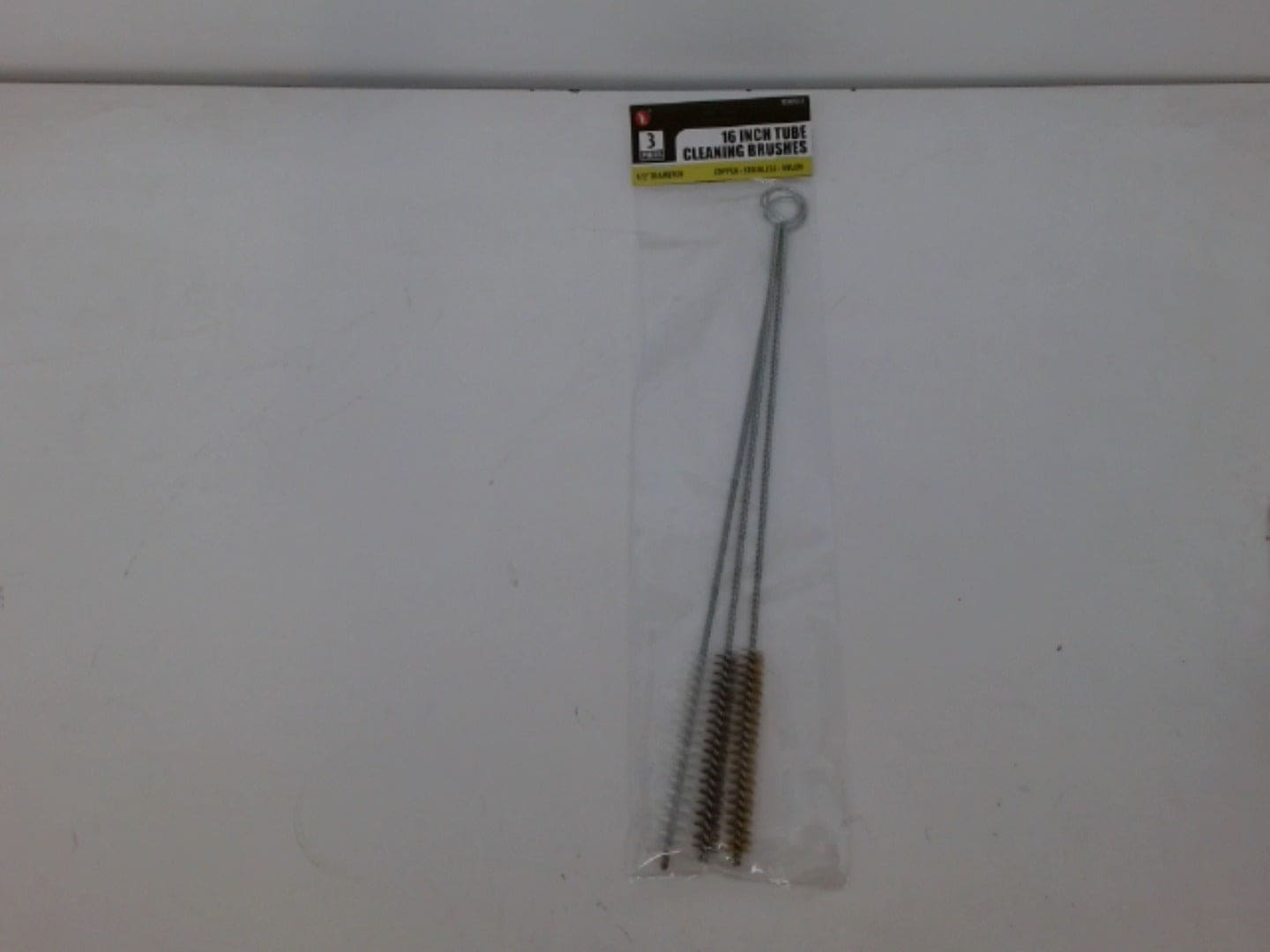 Tube Cleaning Brushes 16" 3pk. 1/2" Diameter Copper, Stainless, Nylon - Brantford Surplus