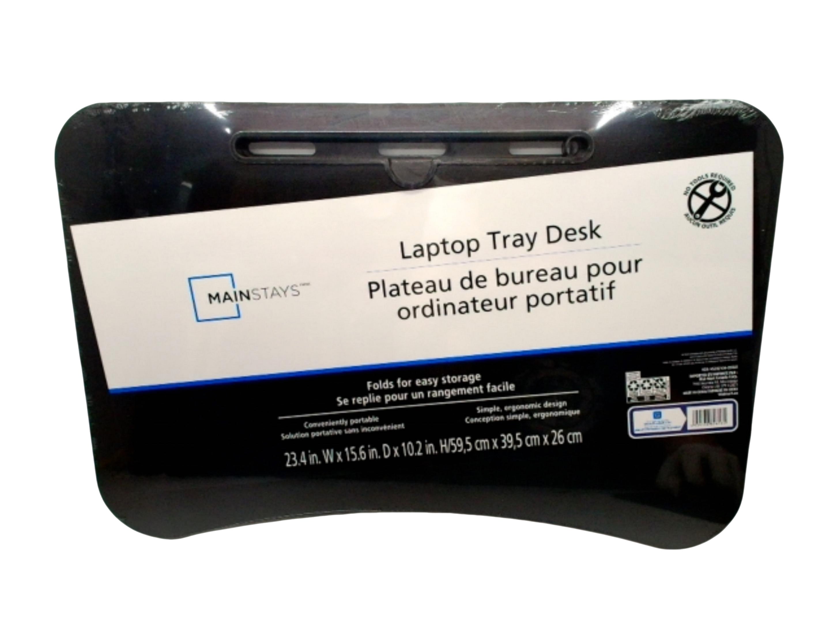 Mainstays Black Laptop Tray Desk 23.4"x15.6"