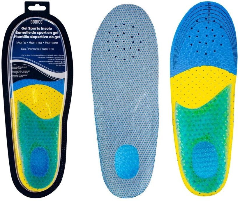 Bodico Men's Sports Insole with Size Guide