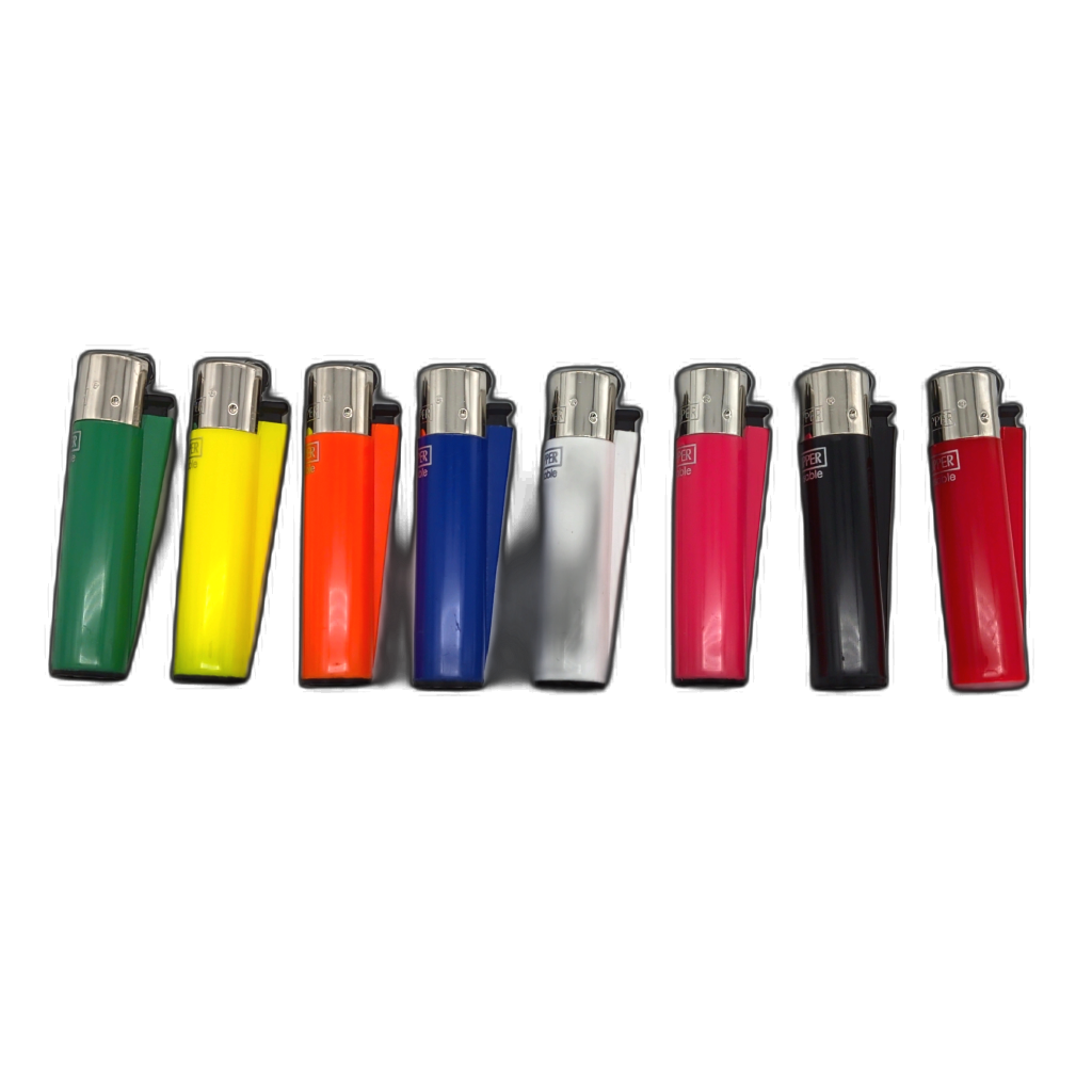 Clipper reusable refillable lighter in assorted solid colours