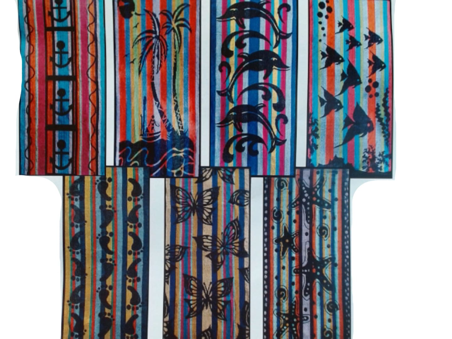 Jacquard terry beach towel assortment 29x59 inches 74x150cm - Brantford Surplus