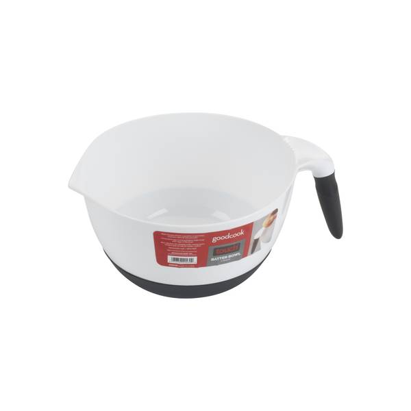 Goodcook 2-Quart White Plastic Batter Bowl with non-slip base