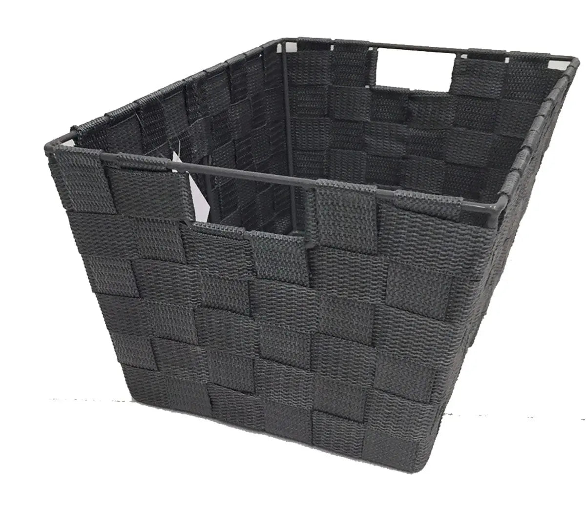 8" x 12" rectangular nylon storage basket, grey - Brantford Surplus