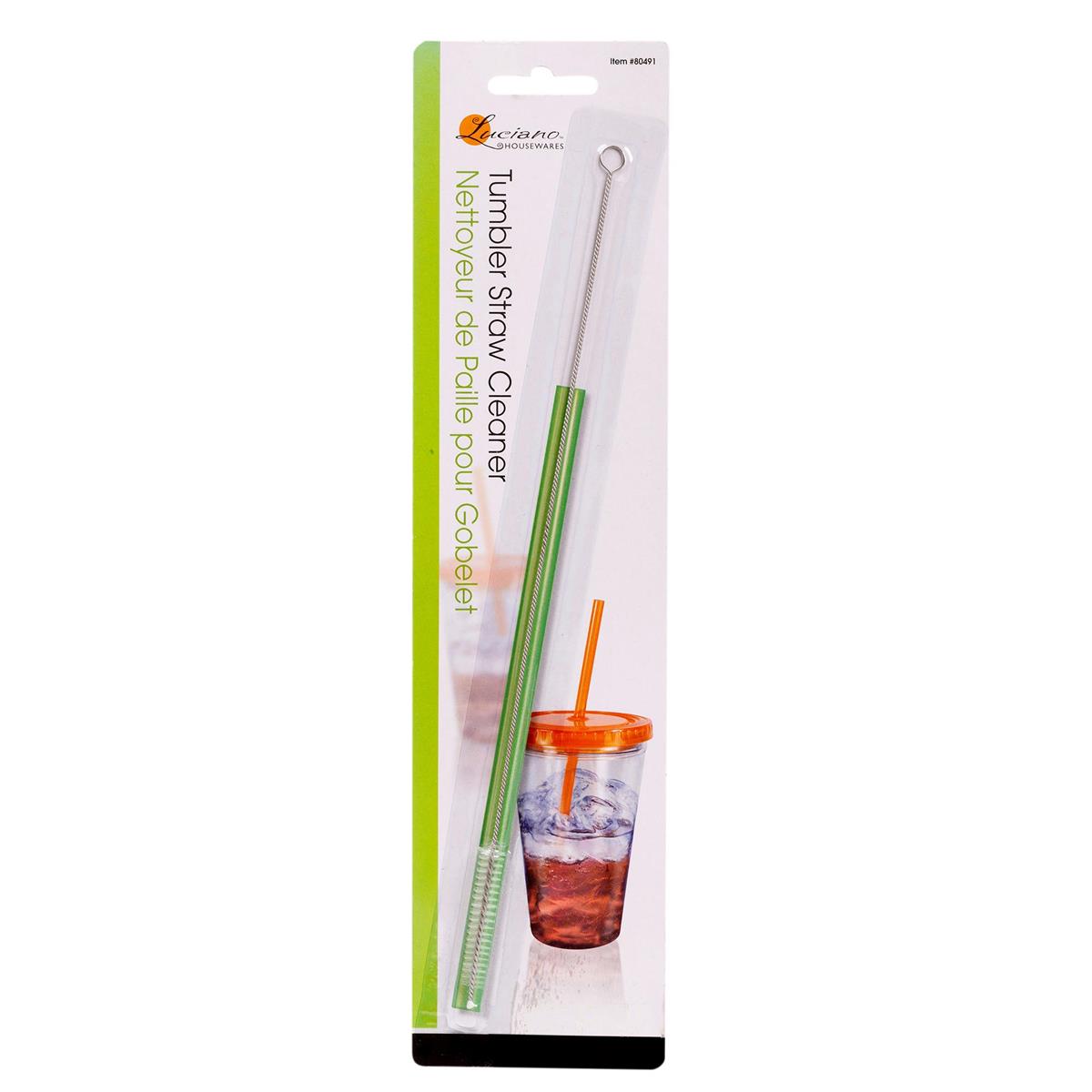 Tumbler Straw Brush 10"L b/c, 12pcs per bag Luciano