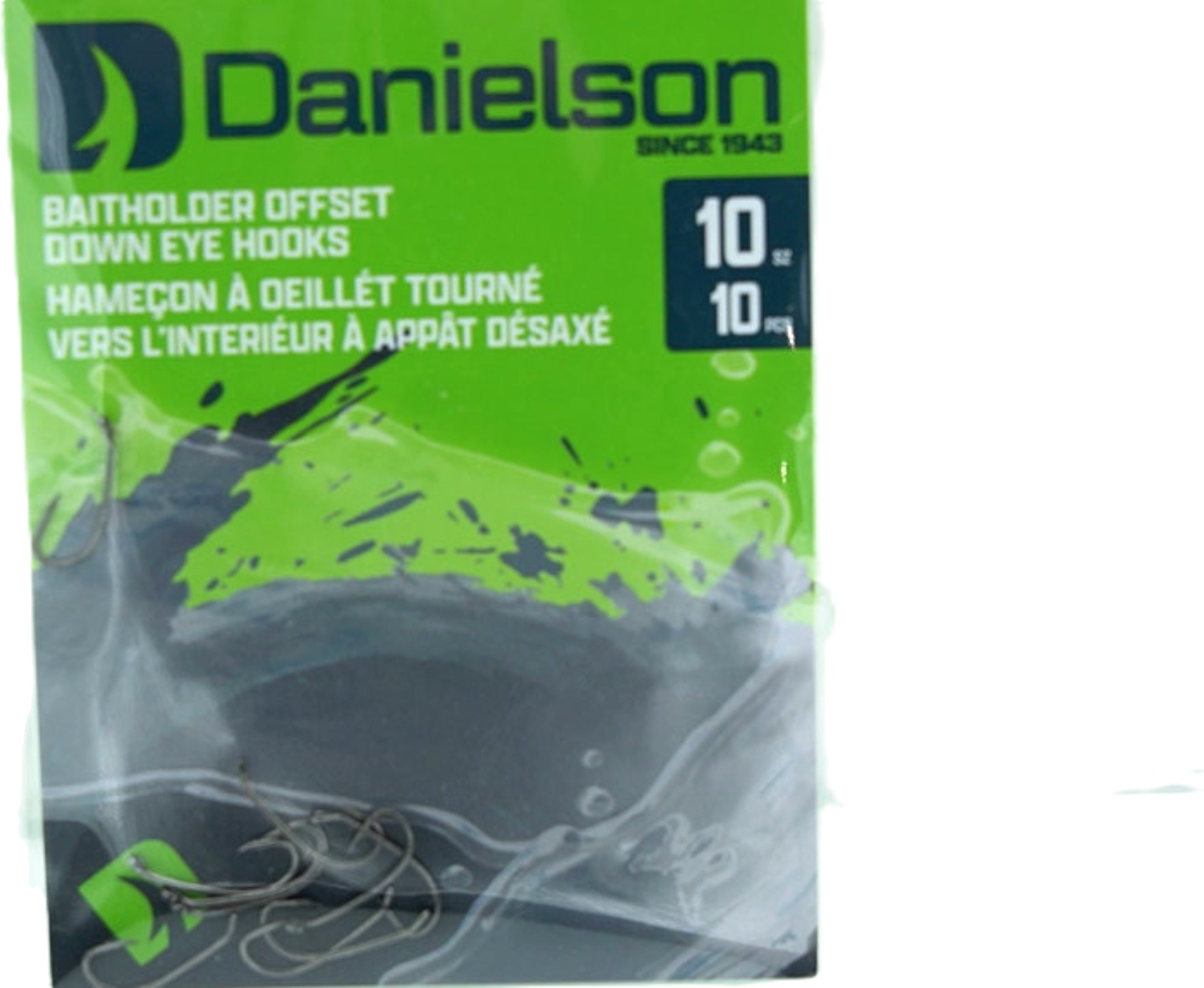 Danielson Baitholder Offset Hooks Size 10 - 10 Pack