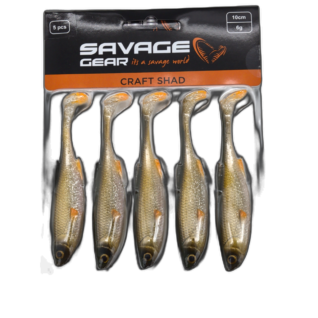 Savage Gear Craft Shad 5pk 10cm Green Silver