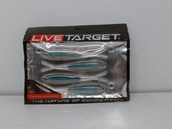 Fishing Lure 4.5" Twitch Minnow 4pk. Live Target