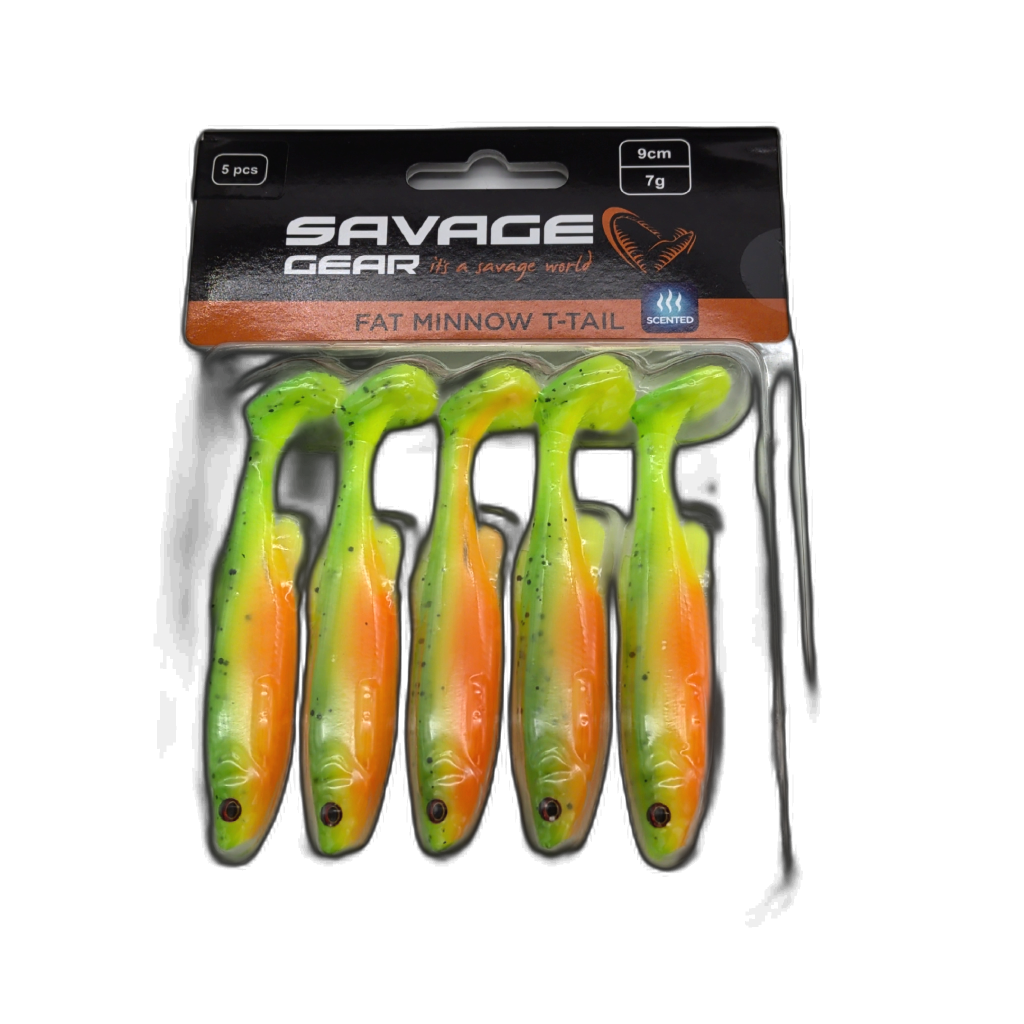 Savage Gear Fat Minnow T-tail 5pk 9cm Firecracker