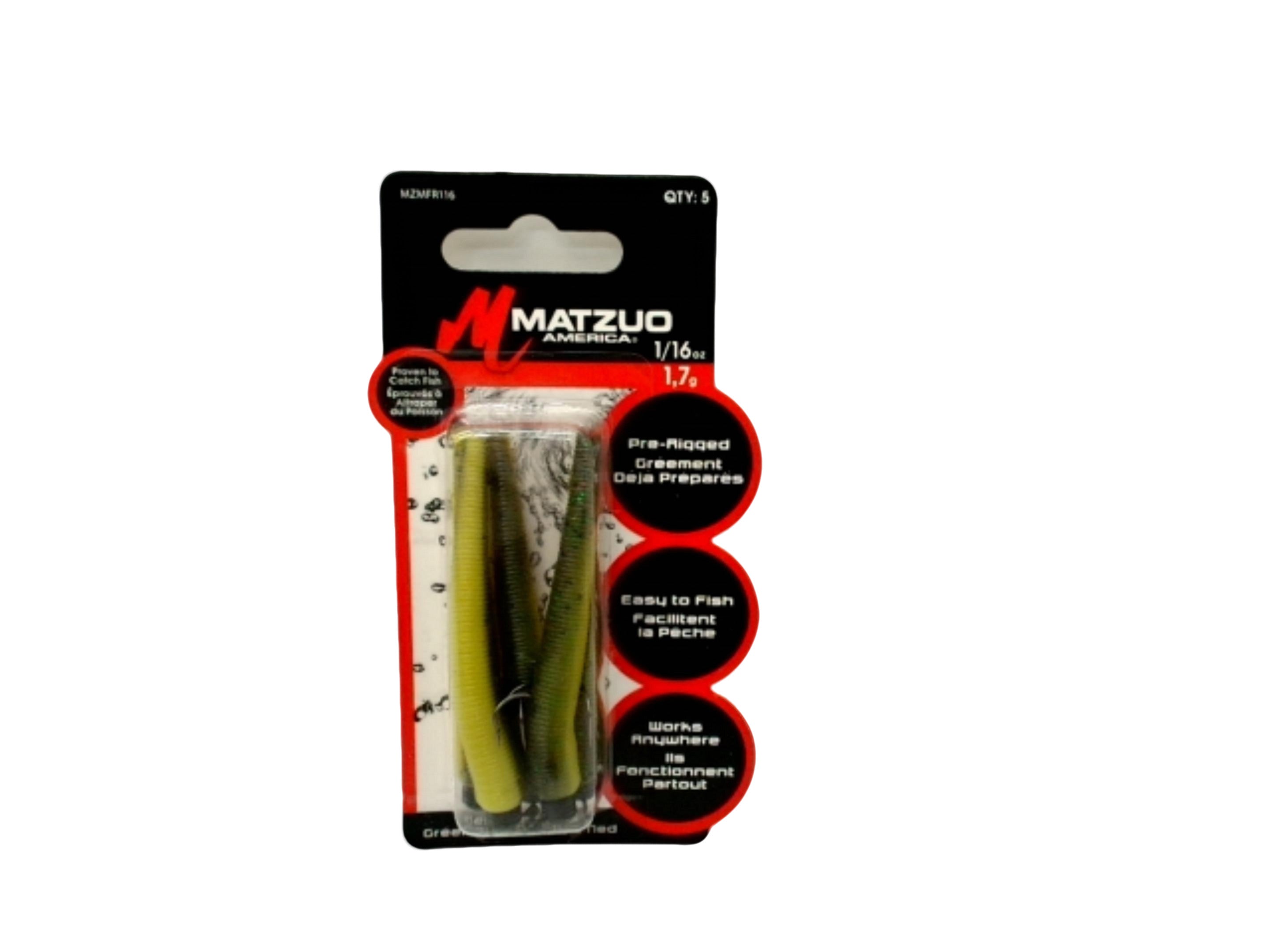 Ned Style Rig 1/16 Oz. Yellow Jacket Matzuo 5pk.